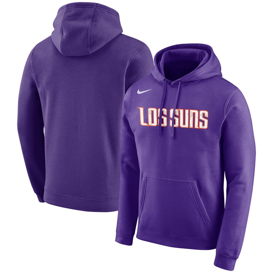 NBA Phoenix Suns Nike City Edition Logo Essential Pullover Hoodie Purple->portland trail blazers->NBA Jersey